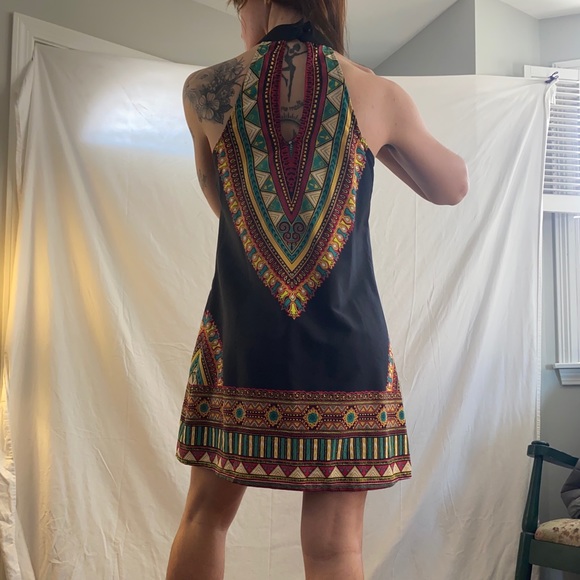 Aztec printed halter dress - Picture 2 of 3
